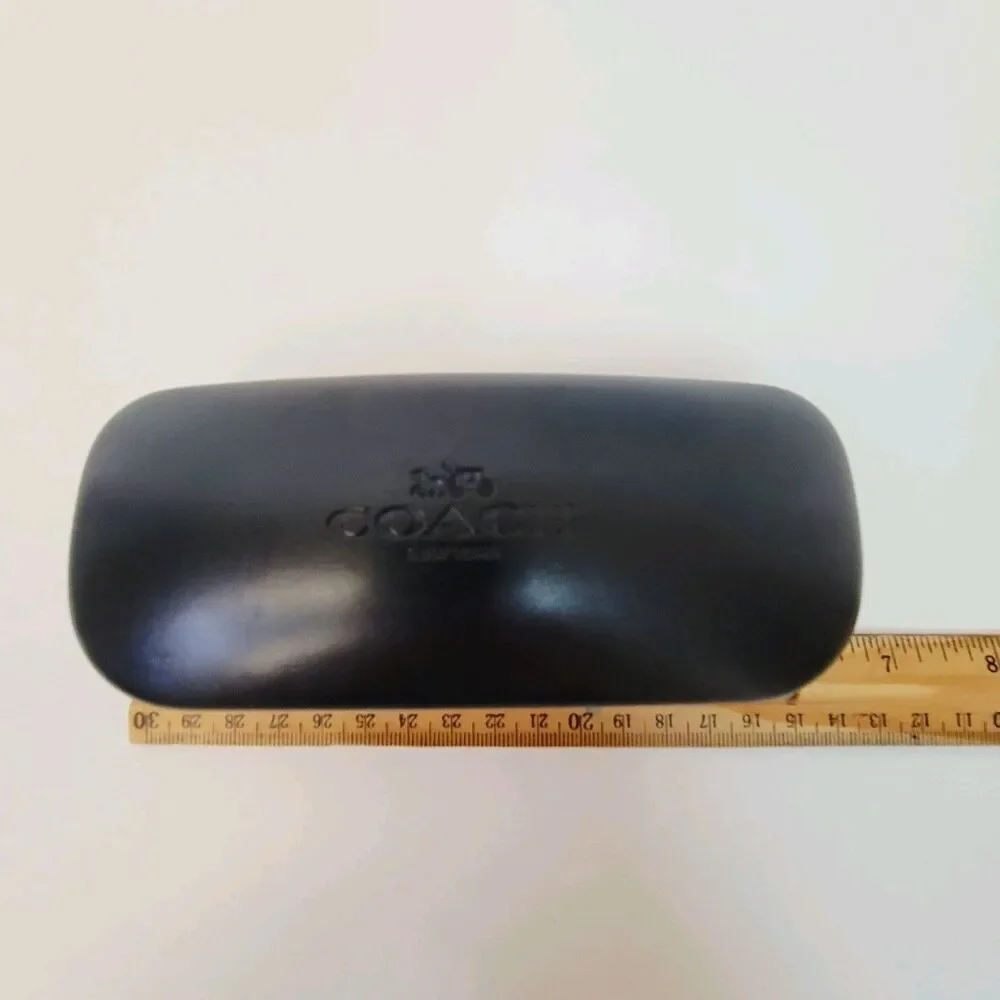 Coach New York Black Hard Eyeglasses Sunglasses Case Horse Carriage Logo